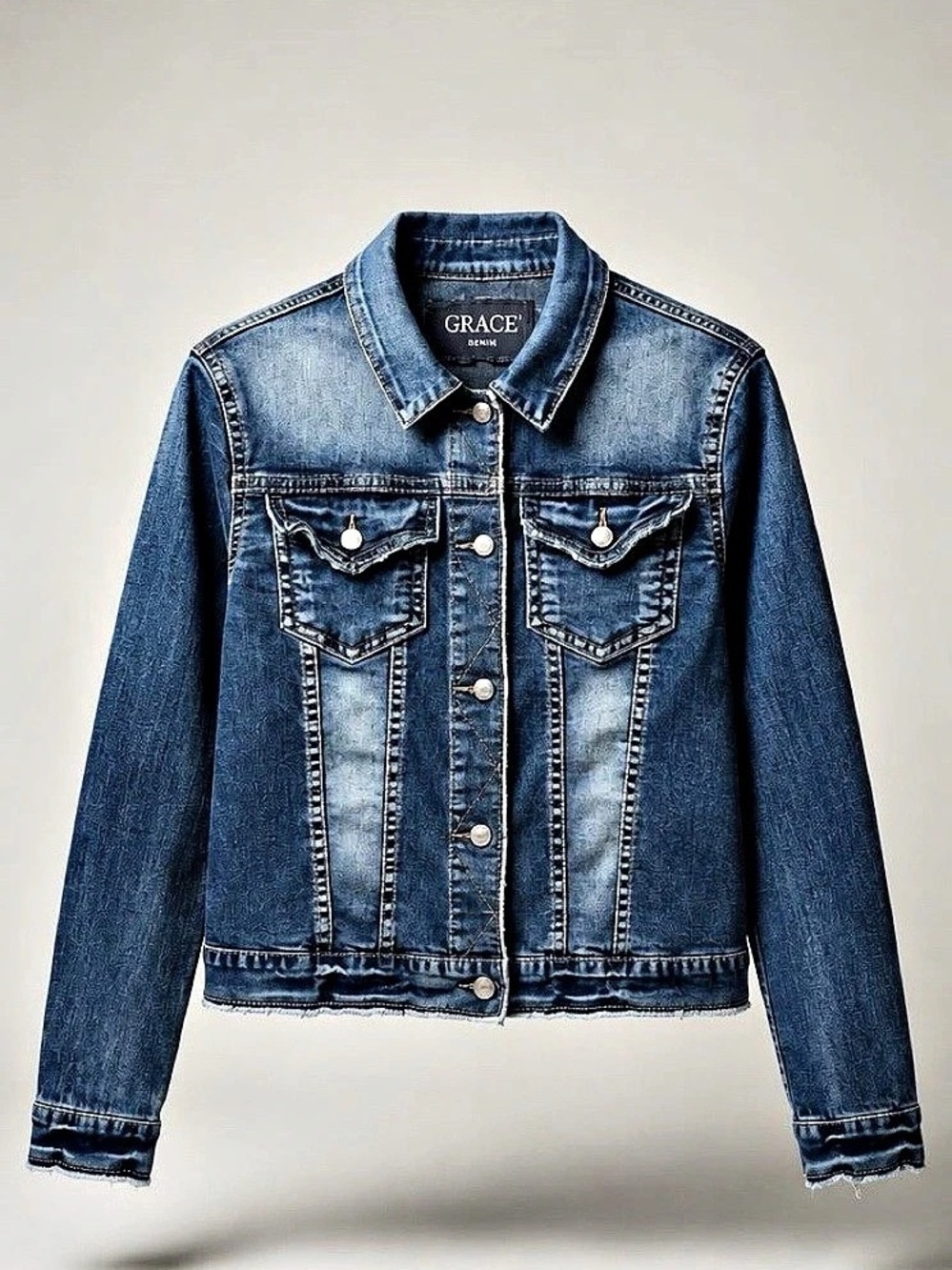 Grace Women's Denim Jacket in Blue Like New